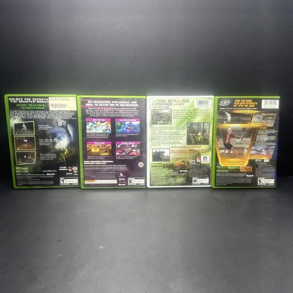 xbox  game lot Big Bumpin, The Haunted‎ Mansion, Gost Recon,top Spin